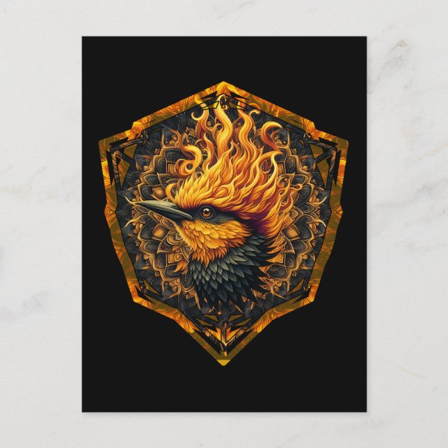 Mythical Flame Bird Vykort (Framsida)