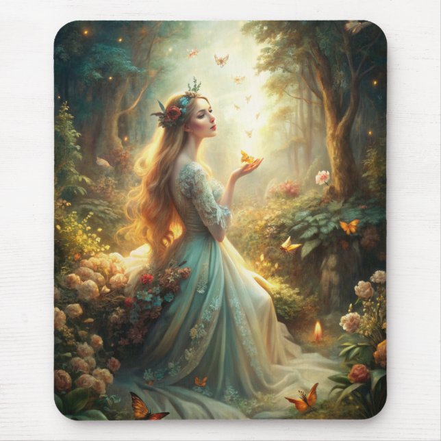 Mythical Girl in Forest Setting Musmatta (Framsidan)
