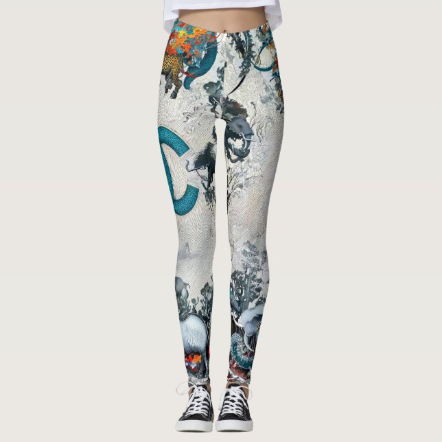 Mythical Jungle Leggings Luxury Fantasy (Framsida)
