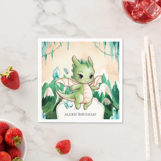 Mythical Kids Dragon Birthday Pappersservett (Insitu)