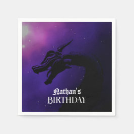 Mythical Lila Dragon Birthday Pappersservett