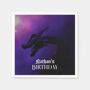 Mythical Lila Dragon Birthday Pappersservett