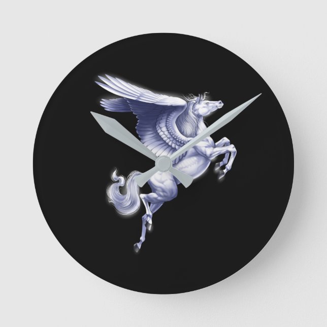 Mythical Pegasus Rund Klocka (Framsida)