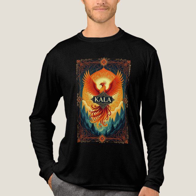 Mythical Phoenix Bird - KALA Fire Spirit T Shirt (Framsida)