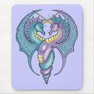 Mythical Seahästar Entwining Mousepad Musmatta