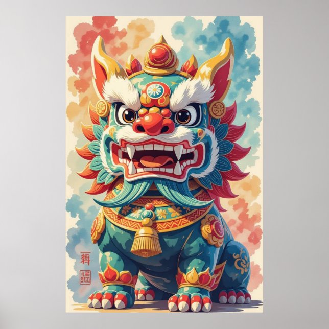 Mythical Shisa Poster (Framsidan)