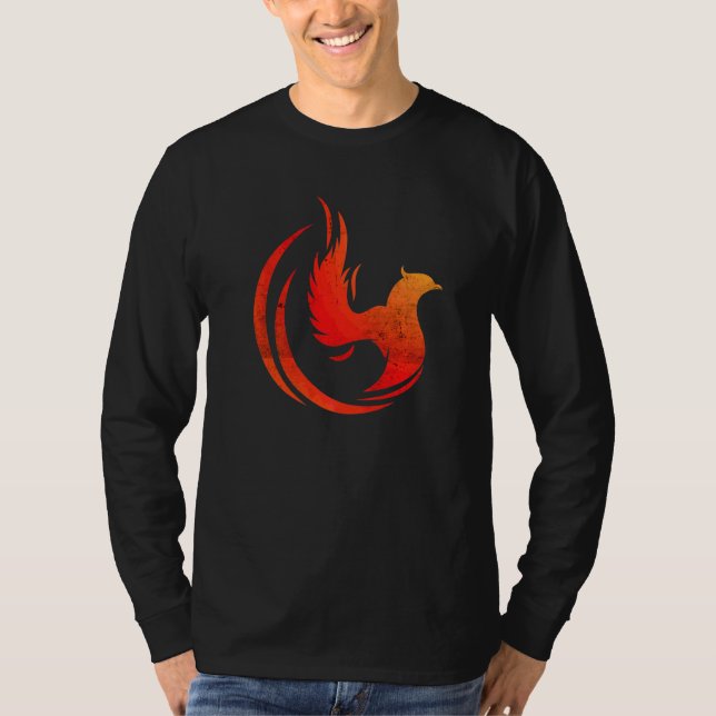 Mythical Stigning Firebird Phoenix Bird Inspiratio T Shirt (Framsida)