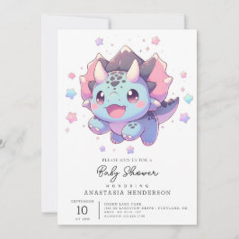 Mythical Sweet Dinosaur Baby Shower Inbjudningar