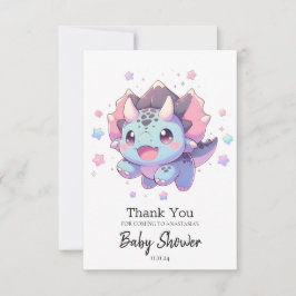 Mythical Sweet Dinosaur Baby Shower Tack Kort