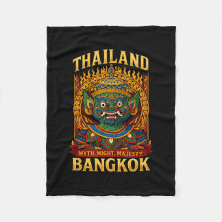 Mythical Thai Demon Ngkok Fire Mask Art Souvenir T Fleecefilt