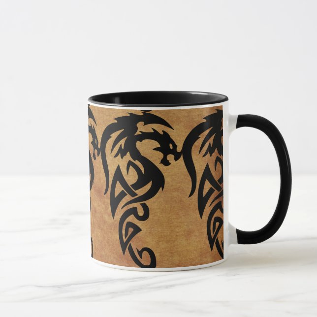 Mythical Tribal Dragon, år för Dragon Design Mugg (Höger)