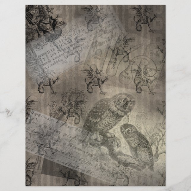 Mythical Uggla Halloween Ephemera Papper sida nr 1 (Framsida)