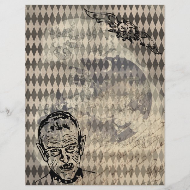 Mythical Uggla Halloween Ephemera Papper sida nr 2 (Framsida)