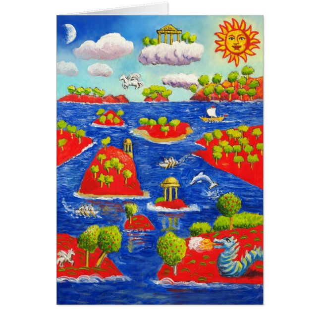 Mythical Willow Mönster Hälsningskort (Framsidan)