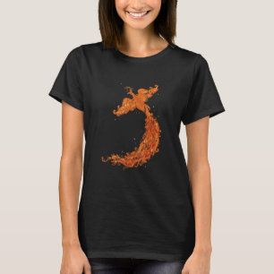 Mythologi Flygande Mythical Fire Bird Phoenix Dist T Shirt