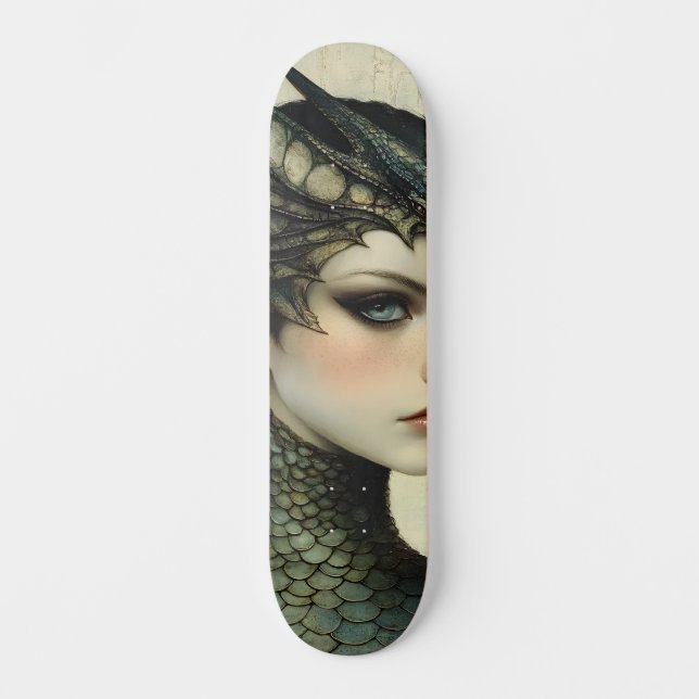 Mythological Dragon Nymph Girly Skate Deck (Framsida)