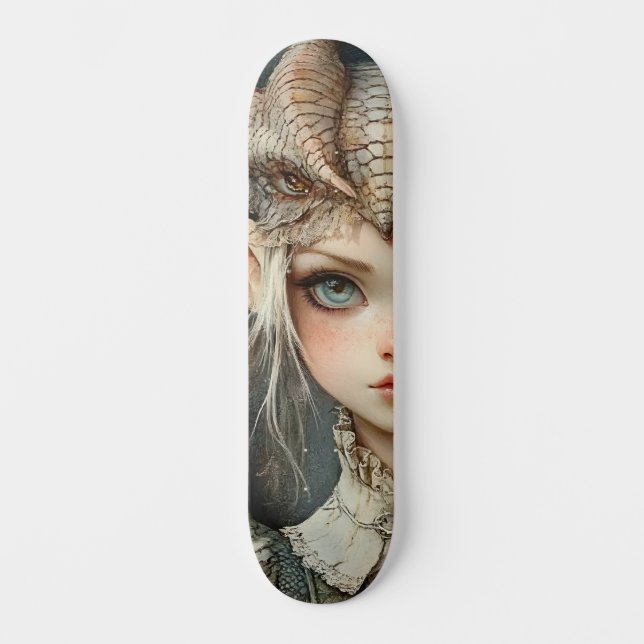 Mythological Dragon Nymph Girly Skate Deck (Framsida)