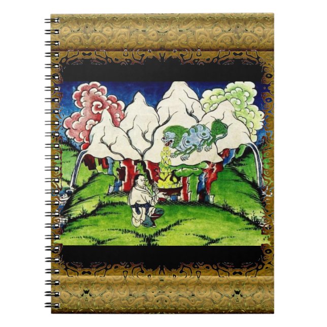 Mythological Lejon Spiral bärbar dator Anteckningsbok Med Spiral (Framsidan)