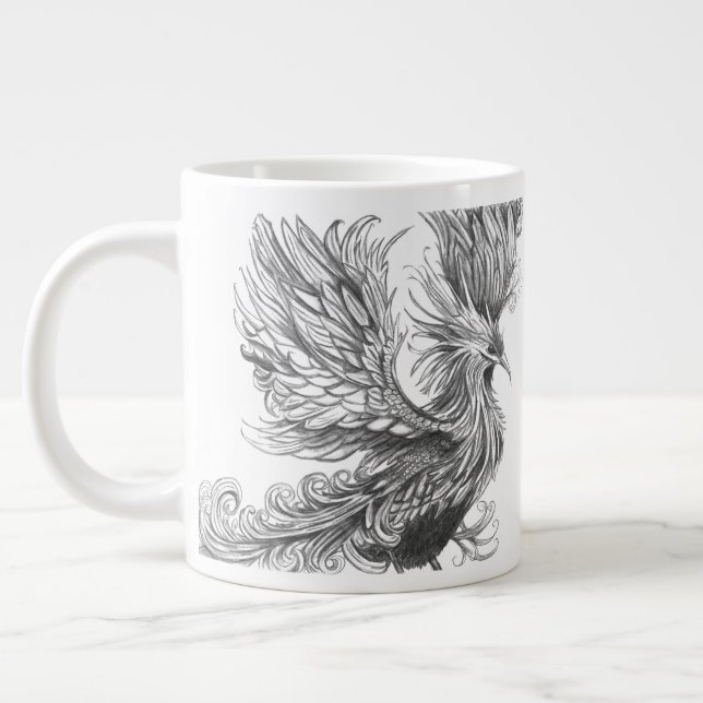 Mythological Phoenix Mug Jumbo Mugg (Vänster)