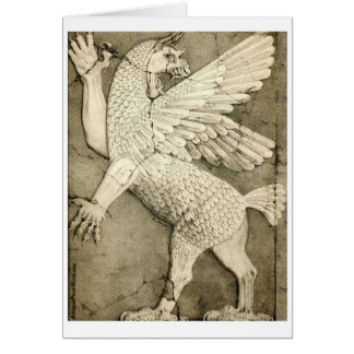 Mythological Winged Figur Hälsningskort
