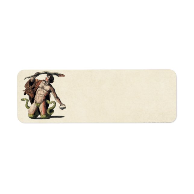 Mythology Education Plate Returadress Etikett (Framsidan)