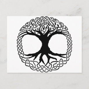 Mythology för wicca för livets trädYggdrasil Norse Vykort