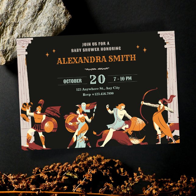 Mythology Heroes babydusch Inbjudningar (Skapare uppladdad)