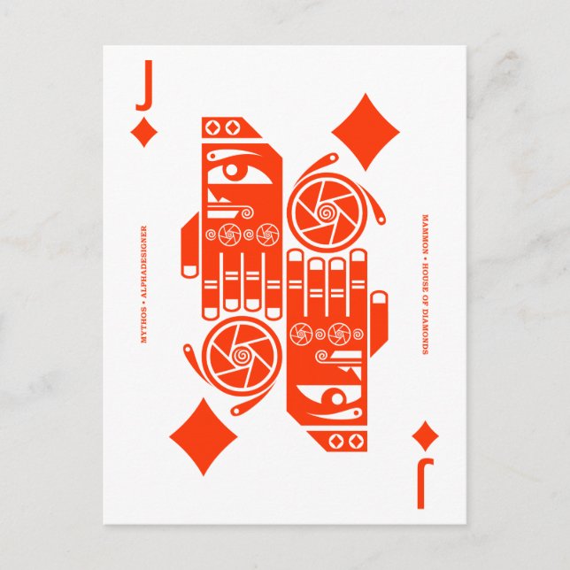 Mythos Mammon Jack of Diamonds Vykort (Framsida)