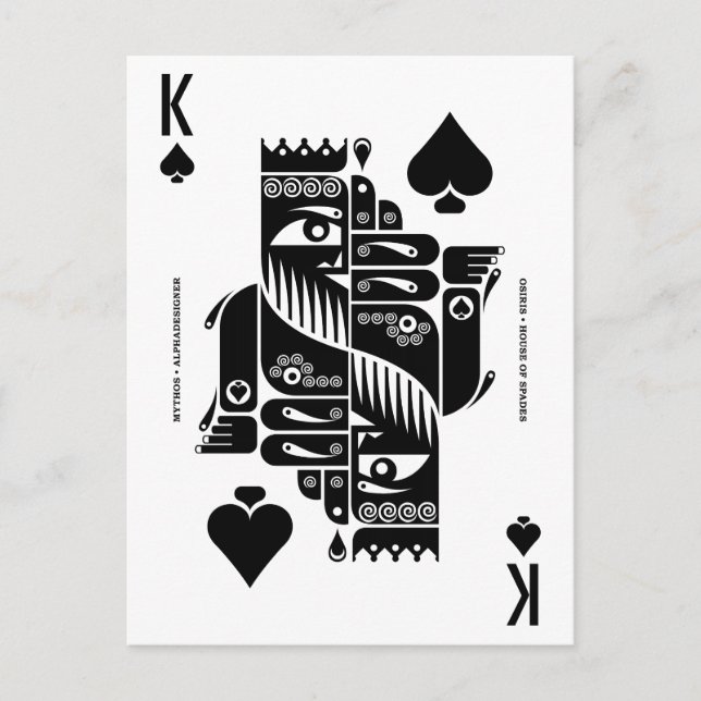 Mythos Osiris Kung i Spades Vykort (Framsida)