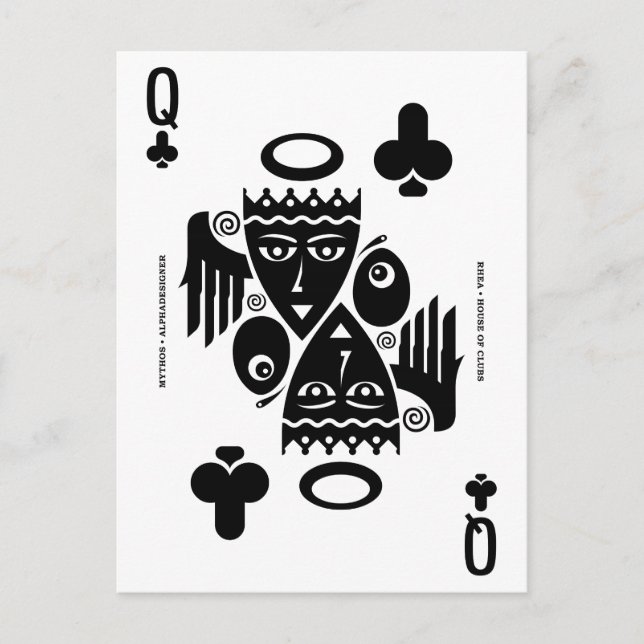 Mythos Rhea Queen of Klubbs Vykort (Framsida)