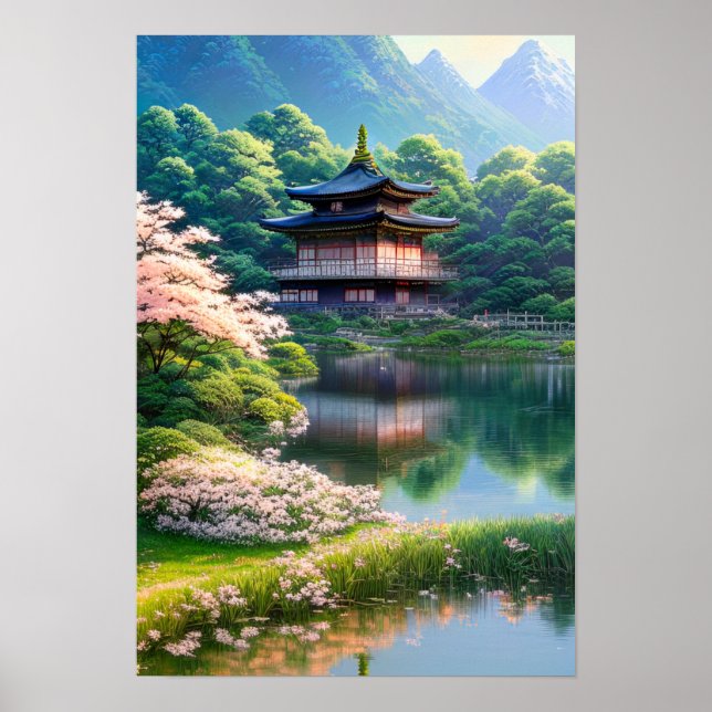 Mytical Oasis in Forest Poster (Framsidan)