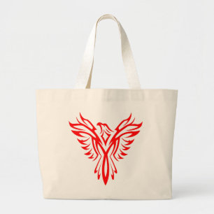 Mytical Phoenix Bird Stigning Logotyp (Red) Jumbo Tygkasse
