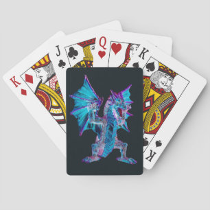 Mytisk Azurblå Flameslange Fantasi Spelkortlek Casinokort