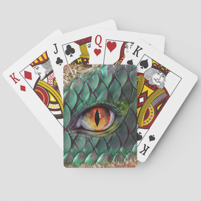 Mytisk Drakögon Fantasy Casinokort (Baksidan)