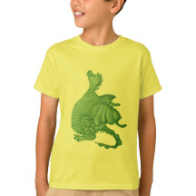 mytisk fantasi, söt grönt drake