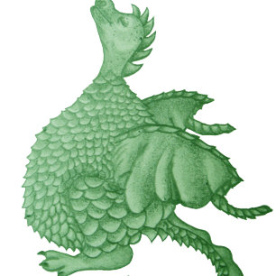 mytisk fantasi-varelse söt grönt drake armbandsur