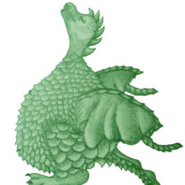 mytisk fantasi-varelse söt grönt drake t-shirt