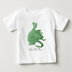 mytisk fantasi-varelse söt grönt drake tee