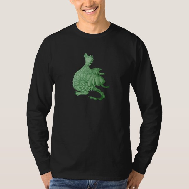 mytisk fantasi-varelse söt grönt drake tee (Framsida)