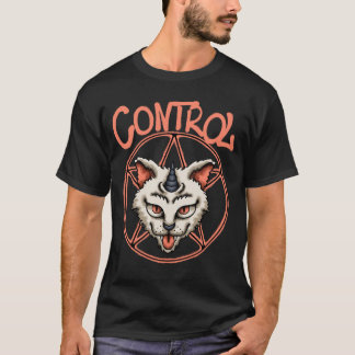 Mytisk katt huvud streetwear t shirt
