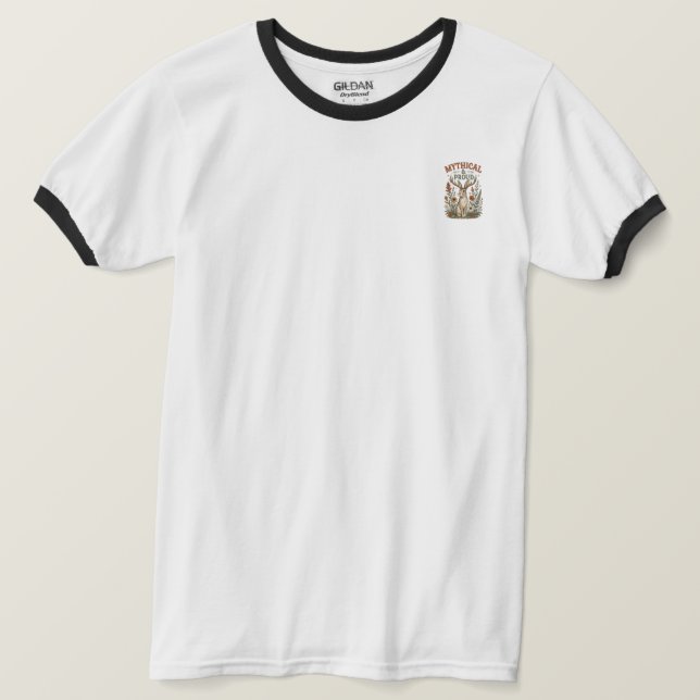 Mytisk stolt jackalope-design t shirt (Design framsida)