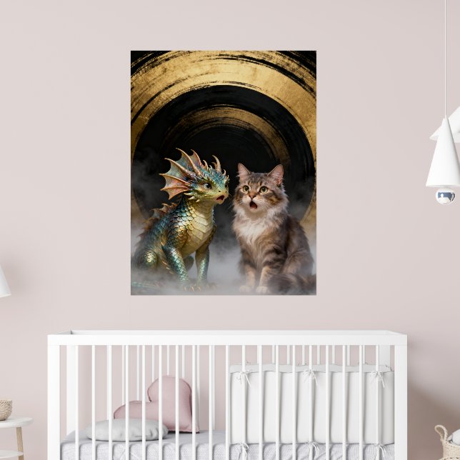 Mytiska katt-drakevarelser överraskade poster (Barnkammare 2)