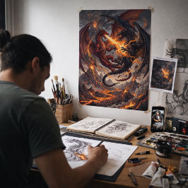 Mytiska Riken Drakarnas Sammandrabbning Poster