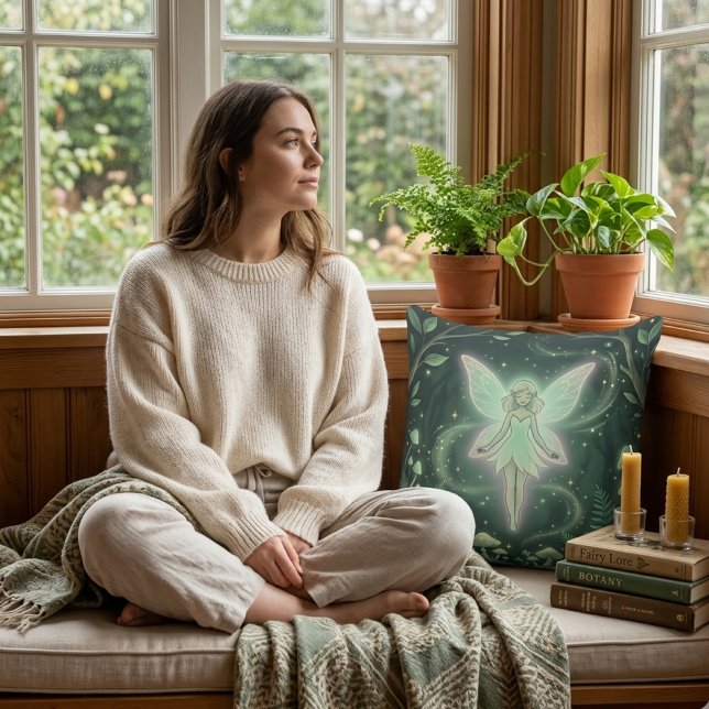 Mytiska Riken Skogsälvans Glöd Kudde (Skapare uppladdad)