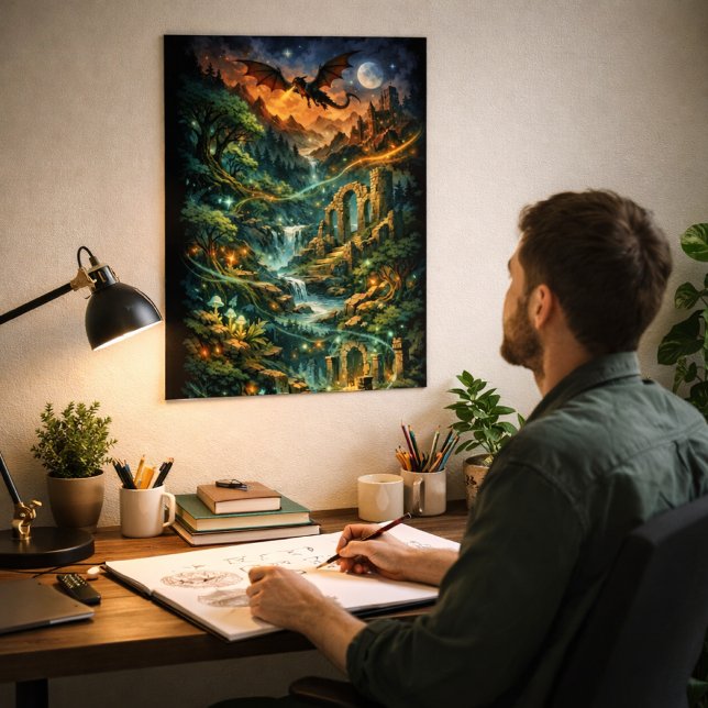 Mytiska Riken Splittrade Legender Poster (Skapare uppladdad)