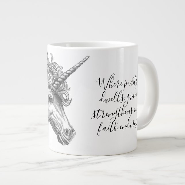 Mytologisk Enhörningsmugg Jumbo Mugg (Framsida höger)