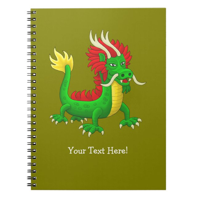 Mytologisk kinesisk drake anteckningsbok (Framsidan)