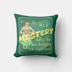 Myusey Snarky Retro Reading Housefru Kudde