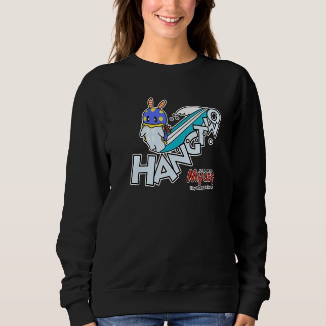 Myusy Surfing hang Two Sea Slug Mascot T Shirt (Framsida)