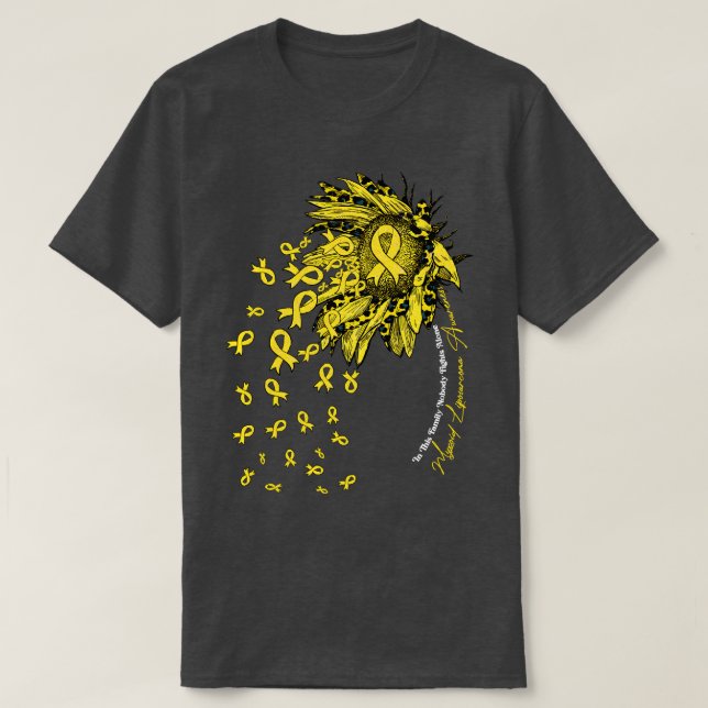 Myxoid Liposarcoma Awareness Solros ingen kämpar m T Shirt (Design framsida)